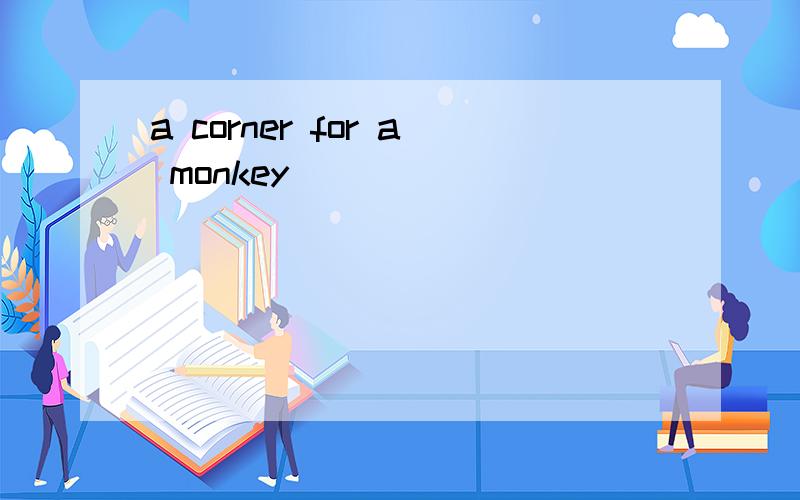 a corner for a monkey