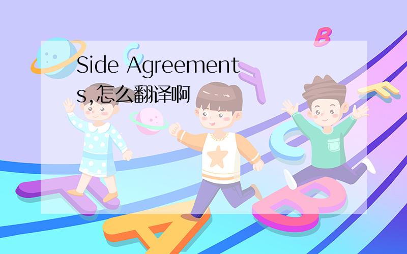Side Agreements,怎么翻译啊