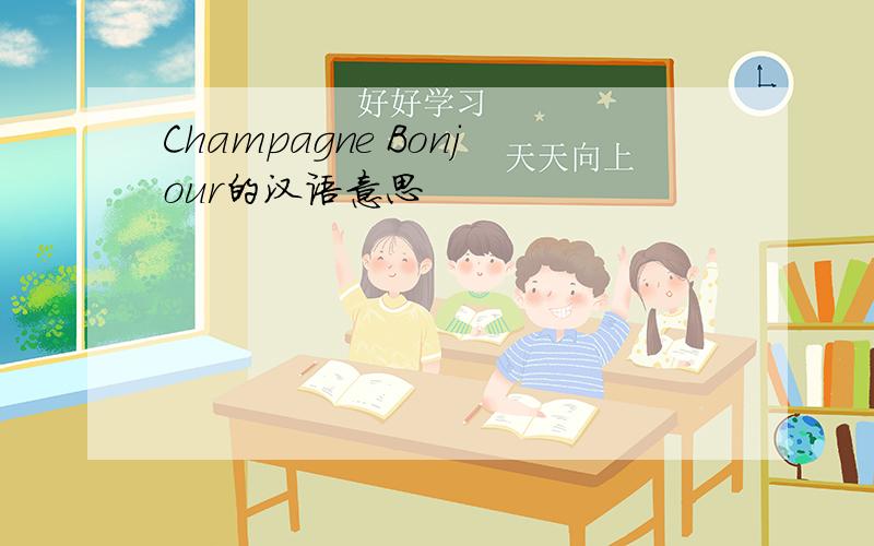 Champagne Bonjour的汉语意思
