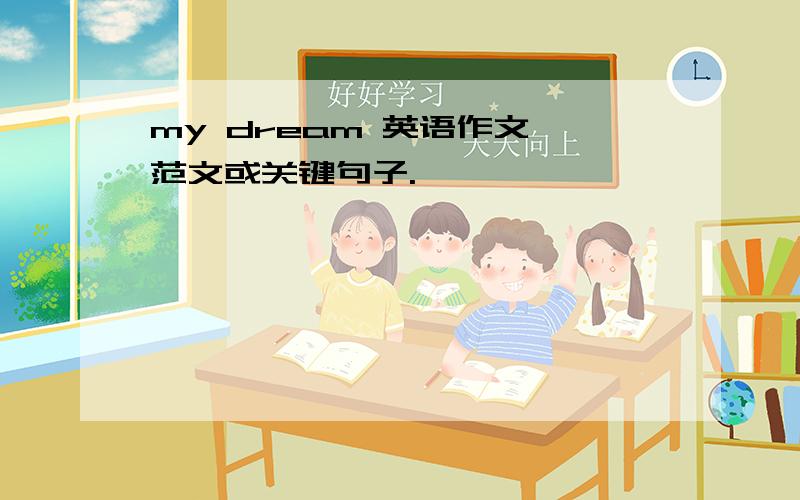 my dream 英语作文,范文或关键句子.