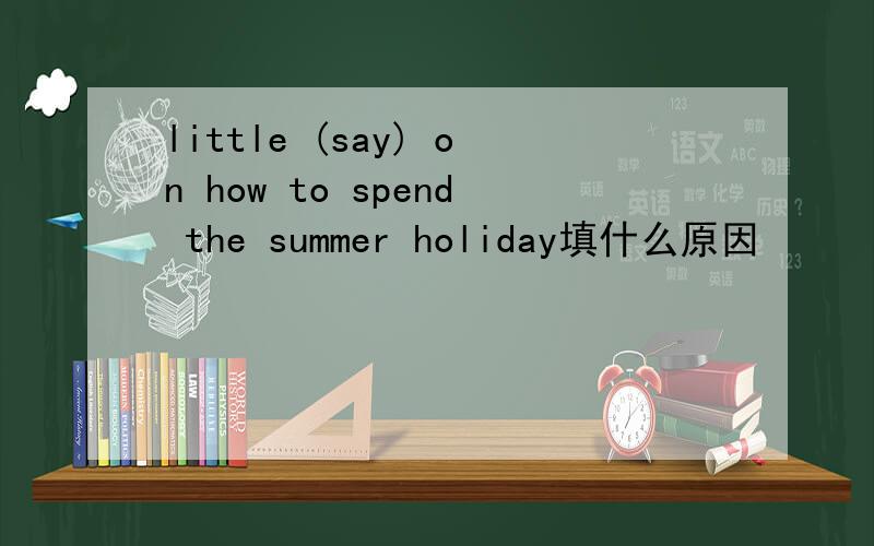 little (say) on how to spend the summer holiday填什么原因