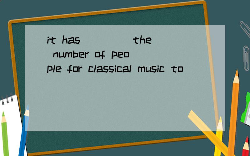 it has ____the number of people for classical music to
