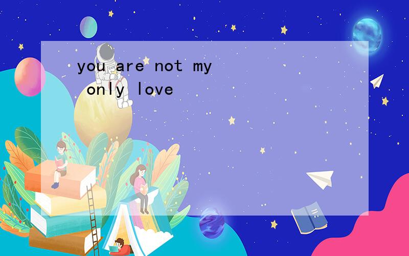 you are not my only love