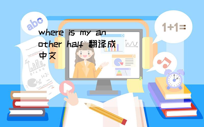 where is my another half 翻译成中文