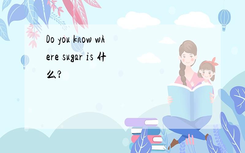 Do you know where sugar is 什么?