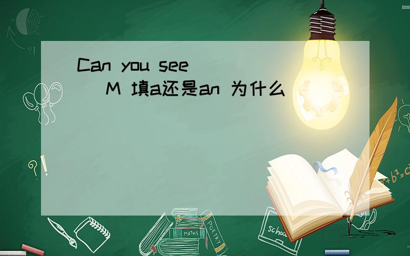 Can you see ( ) M 填a还是an 为什么